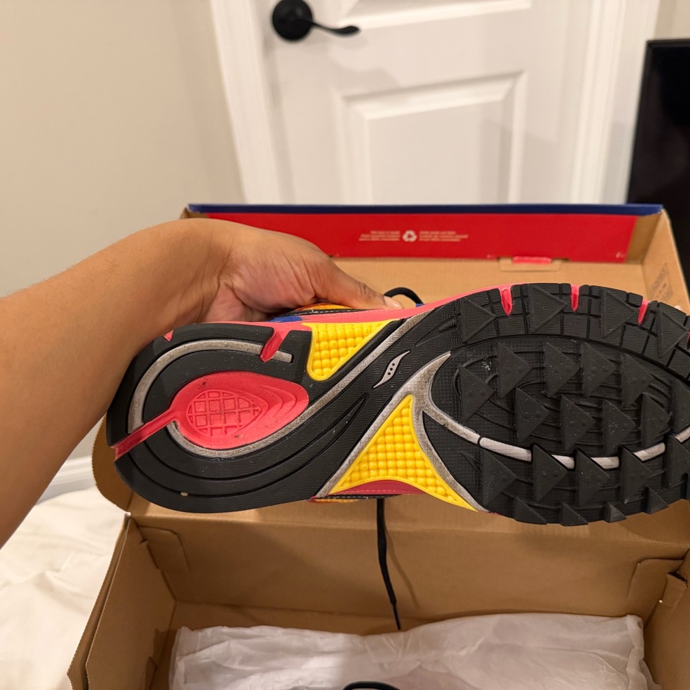 Saucony x Jae Tips Jazz 9 Sneakers - Blue/Yellow/Orange/Pink - Picture 11 of 11